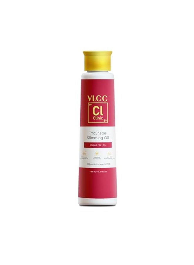 VLCC Clinic ProShape Slimming Oil - 150ml | Dermatologically Tested Slimming Oil | Slimming | Firming | Tightening | Helps Reduce Cellulite, Increase Skin Elasticity and Firmness - Image 1